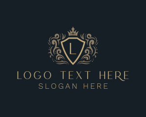 Sovereign - Ornament Shield Crown logo design