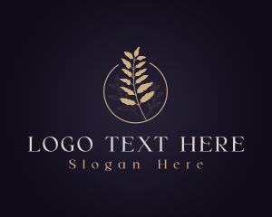 Luxury Botanical Leaf logo