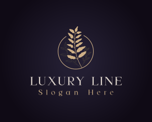 Luxury Botanical Leaf logo design