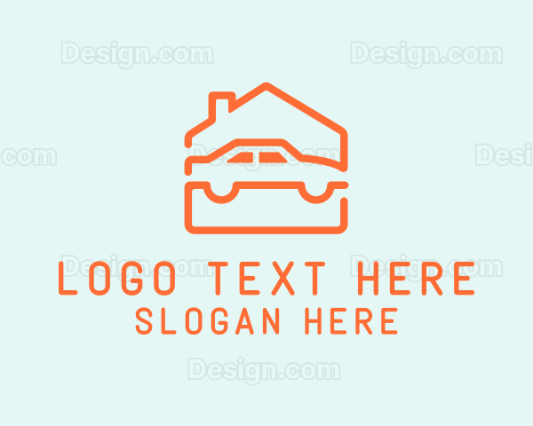 House Vehicle Garage Logo