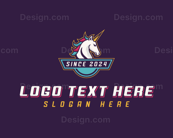 Gaming Unicorn Streamer Logo