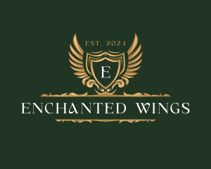 Wing Shield Crest logo design