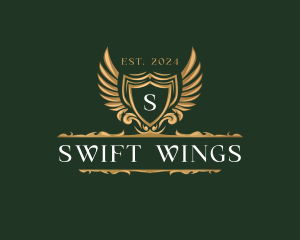 Wing Shield Crest logo design