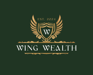 Wing Shield Crest logo design