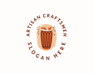 African Music Drum Instrument logo