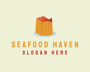 Fish Grocery Bag  logo design