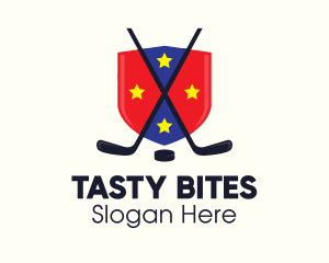 Ice Hockey Team Shield Logo