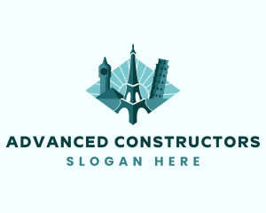 Landmark Travel Destination logo design