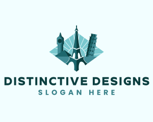 Landmark Travel Destination logo design