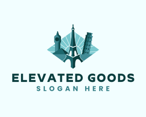 Landmark Travel Destination logo design