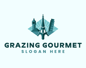 Landmark Travel Destination logo design