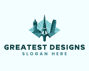 Landmark Travel Destination logo design