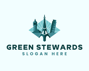 Landmark Travel Destination logo design