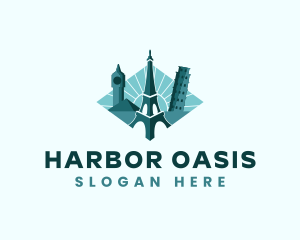 Landmark Travel Destination logo design