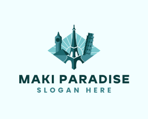 Landmark Travel Destination logo design