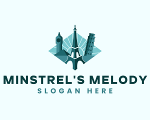 Landmark Travel Destination logo design