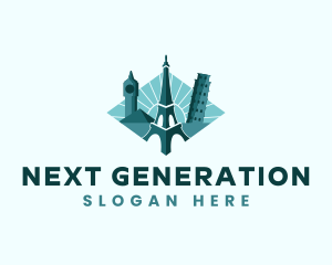 Landmark Travel Destination logo design