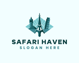 Landmark Travel Destination logo design