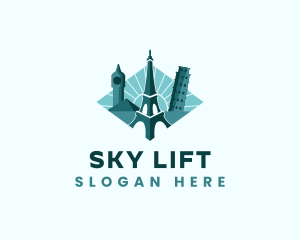 Landmark Travel Destination logo design