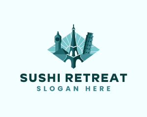 Landmark Travel Destination logo design