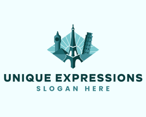 Landmark Travel Destination logo design