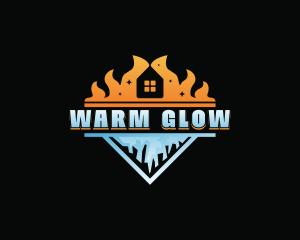 Fire Ice HVAC logo design