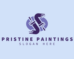 Paint Roller Home Improvement logo design