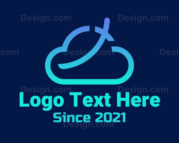 Minimalist Plane Cloud Logo