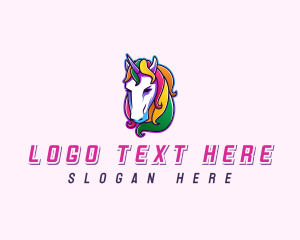 Rainbow Unicorn Pegasus logo