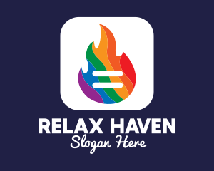 Colorful Flaming App Logo