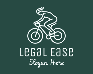 Cyclist Racing Bike Logo