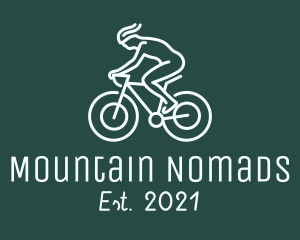 Cyclist Racing Bike logo design