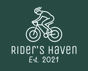 Cyclist Racing Bike logo design