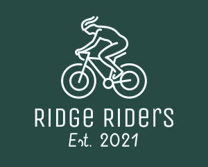 Cyclist Racing Bike logo design