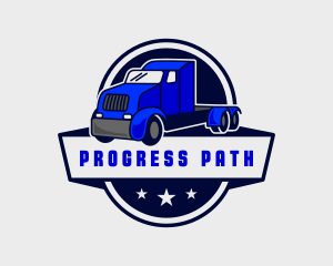 Transportation Trailer Truck  logo design