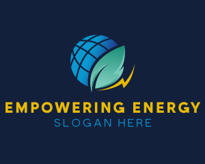 Eco Solar Panel Energy logo design