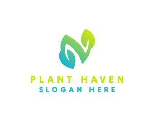 Organic Leaf Plant logo design