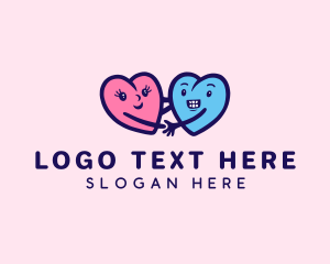 Couple Hearts Doodle  logo