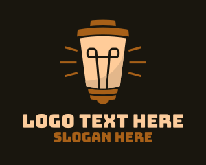 Coffee Cup Lightbulb logo