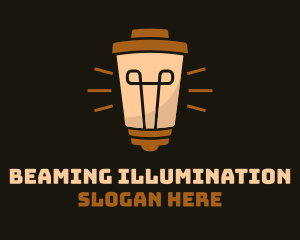 Coffee Cup Lightbulb logo design