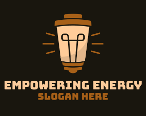 Coffee Cup Lightbulb logo design