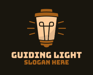 Coffee Cup Lightbulb logo design