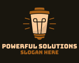 Coffee Cup Lightbulb logo design