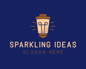 Coffee Cup Lightbulb logo