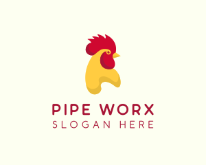 Poultry Rooster Chicken  logo design