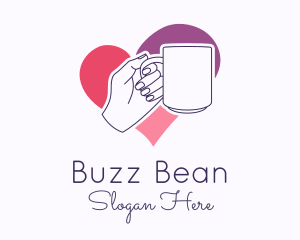 Coffee Mug Heart logo design