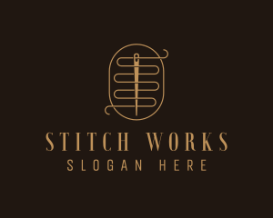 Stitching Needle Sewing logo design