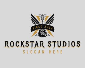 Guitar Microphone Rockstar logo