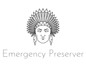 Pencil Native American logo design