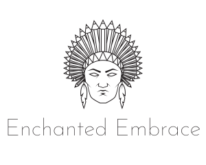 Pencil Native American logo design